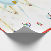 クリスマス雪だるま- ラッピングペーパー (角)