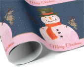 クリスマス雪だるま ラッピングペーパー (ロールコーナー)
