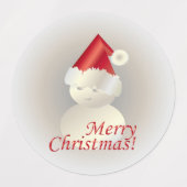 クリスマス雪だるま ラベル (デザイン2)