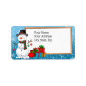 クリスマス雪だるま ラベル (正面)