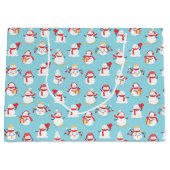 クリスマス雪だるま ラージペーパーバッグ (正面)