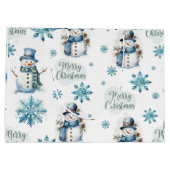 クリスマス雪だるま ラージペーパーバッグ (裏面)