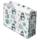 クリスマス雪だるま ラージペーパーバッグ (正面アングル)