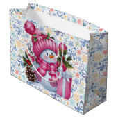 クリスマス雪だるま ラージペーパーバッグ (裏面アングル)