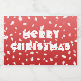 クリスマス雪だるま リキュールボトルラベル