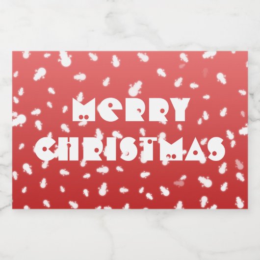 クリスマス雪だるま リキュールボトルラベル (シングルラベル)