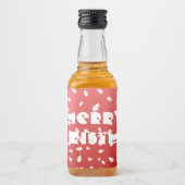 クリスマス雪だるま リキュールボトルラベル (正面)