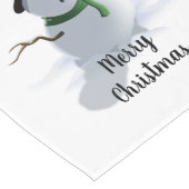 クリスマス雪だるま ロングテーブルランナー (コーナー)