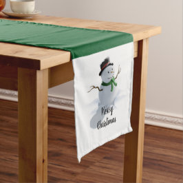 クリスマス雪だるま ロングテーブルランナー