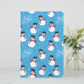 クリスマス雪だるま 便箋 (スタンド正面)