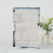 クリスマス雪だるま 便箋 (スタンド正面)