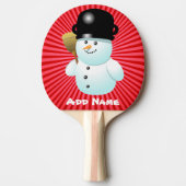 クリスマス雪だるま 卓球ラケット (正面)