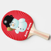 クリスマス雪だるま 卓球ラケット (横)