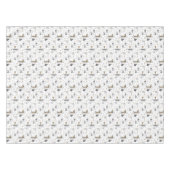 クリスマス雪だるま、木とミトン テーブルクロス (正面(横))