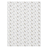 クリスマス雪だるま、木とミトン テーブルクロス (正面)