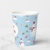 クリスマス雪だるま 紙コップ (裏面)