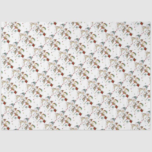 クリスマス雪だるま 薄葉紙 (正面)