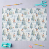 クリスマス雪だるま 薄葉紙 (クラフト)