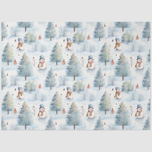 クリスマス雪だるま 薄葉紙 (正面)