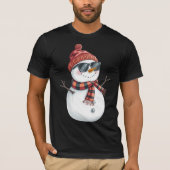 クリスマス雪だるま Tシャツ (正面)