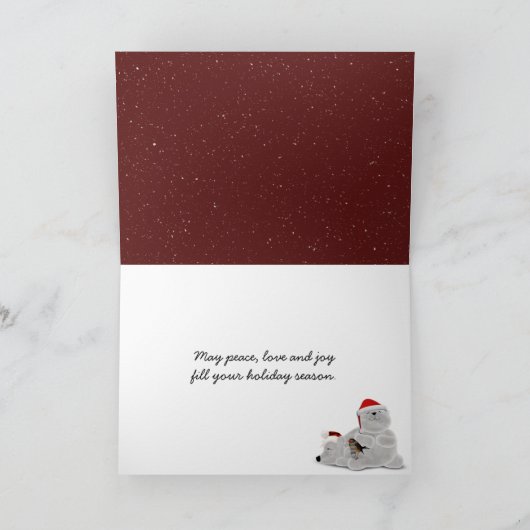 クリスマス雪だるまfor娘 シーズンカード (内部)