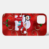 クリスマス雪だるまiPhoneタフXtremeケース Case-Mate iPhoneケース (裏面 (横))