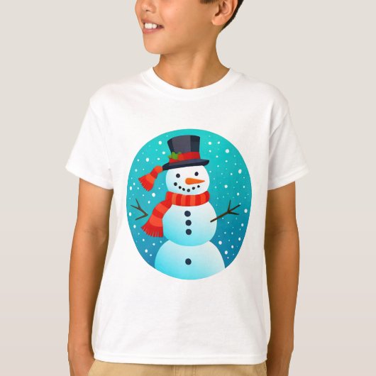 クリスマス雪だるまTシャツ Tシャツ (正面)