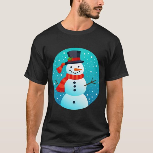 クリスマス雪だるまTシャツ Tシャツ (正面)