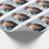 クリスマス雪キツネホリデークリスマス冬ワイルドライフ ラッピングペーパー (角)