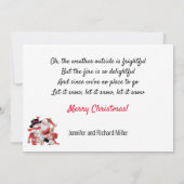 クリスマス雪サンタそりをパーソナライズ (裏面)