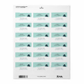 クリスマス雪山 | Scandi差出人住所 ラベル (フルシート)