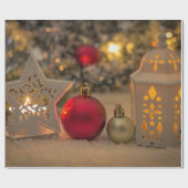 クリスマス雪灯 ラッピングペーパー (フラット)