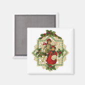 クリスマス雪片ヴィンテージ磁石 マグネット (正面/裏面)