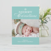 クリスマス雪片 |淡い青 シーズンカード (スタンド正面)