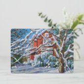 クリスマス雪 サンキューカード (スタンド正面)