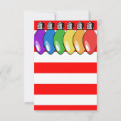 クリスマス電球のフォトカード 招待状 (裏面)