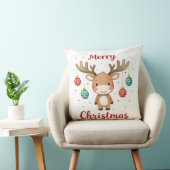 クリスマス電球のヘラジカ クッション (椅子)