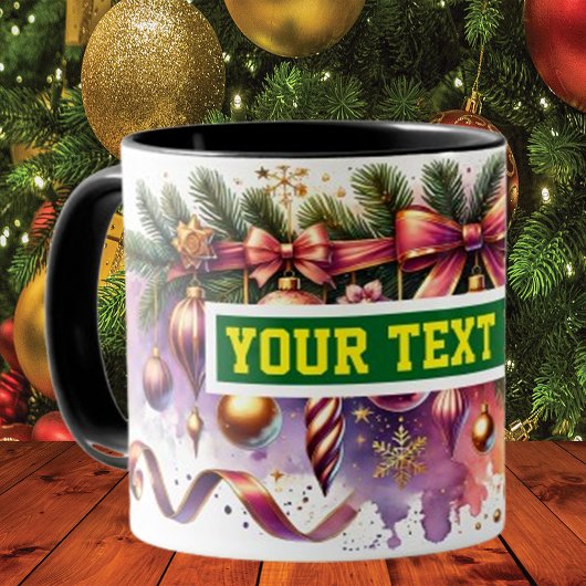 クリスマス電球オーナメントコーヒーマグ マグカップ