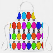 クリスマス電球パターン エプロン (正面)