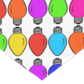 クリスマス電球パターン ショートテーブルランナー (コーナー)