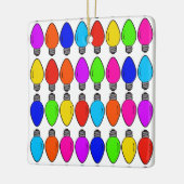 クリスマス電球パターン セラミックオーナメント (左)