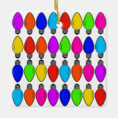 クリスマス電球パターン セラミックオーナメント (正面)