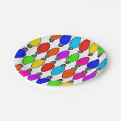 クリスマス電球パターン ペーパープレート (アングル)