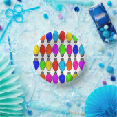 クリスマス電球パターン ペーパーボウル (パーティー)