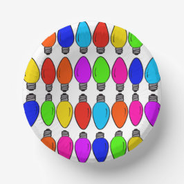 クリスマス電球パターン ペーパーボウル