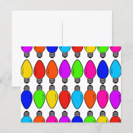 クリスマス電球パターン ポストカード