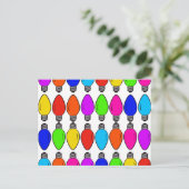 クリスマス電球パターン ポストカード (スタンド正面)