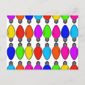 クリスマス電球パターン ポストカード (正面)