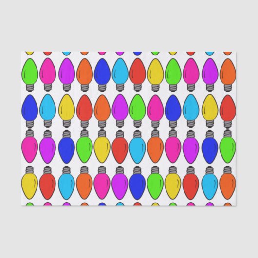 クリスマス電球パターン 薄葉紙 (正面)