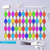 クリスマス電球パターン 薄葉紙 (クラフト)